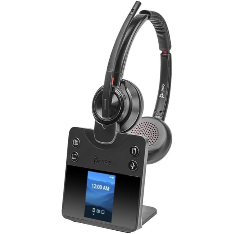 poly savi 8420 office wireless headset binaural 8400 series view